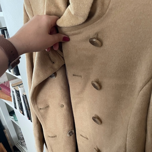 Calvin Klein tan wool coat, size 6 - Picture 14 of 15